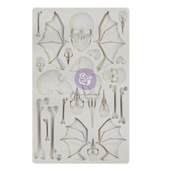 prima finnabair redesign decor mould 5x8in wings and bones