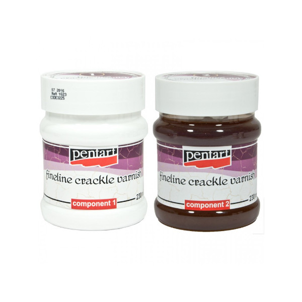 pentart fineline crackle varnish 2 part 2x230ml