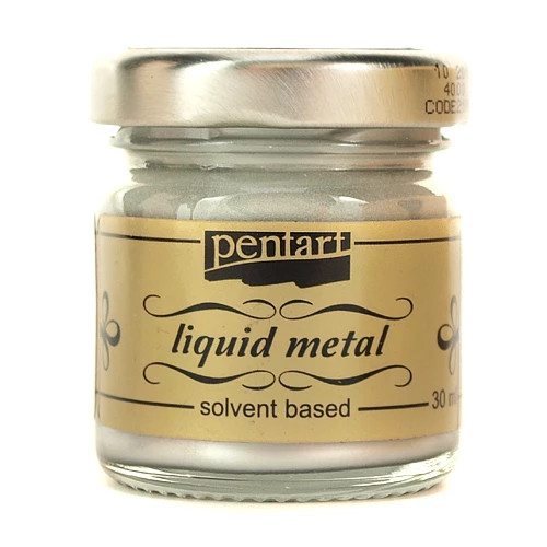 pentart liquid metal 21080 silver