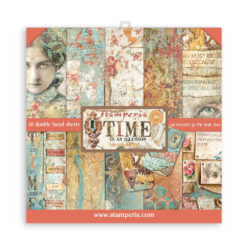stamperia scrapbook pad 12x12 sbbl33 time is an illusion
