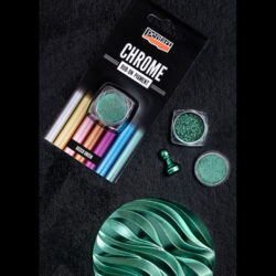 pentart rub on pigment chrome effect gecco green