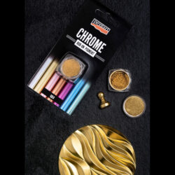 pentart rub on pigment chrome effect gold