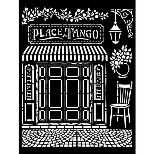 Stamperia Thick Stencil 20x25cm KSTD123 Desire Place Tango