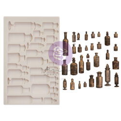 Prima Finnabair Silicone Mould 5x8in 969486 Apothecary Bottles