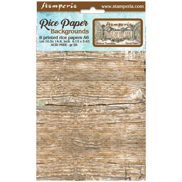 Stamperia Rice Paper A6 DFSAK6010 Songs of the Sea Backgrounds