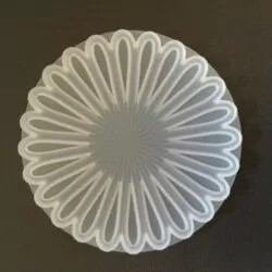 ILMM Silicone Mould Daisy Patterned Circular Coaster